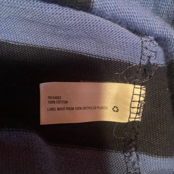 GAP Navy Stripped Crew Pullover Nautical Tunic Top Women’s Size S - Picture 5 of 5